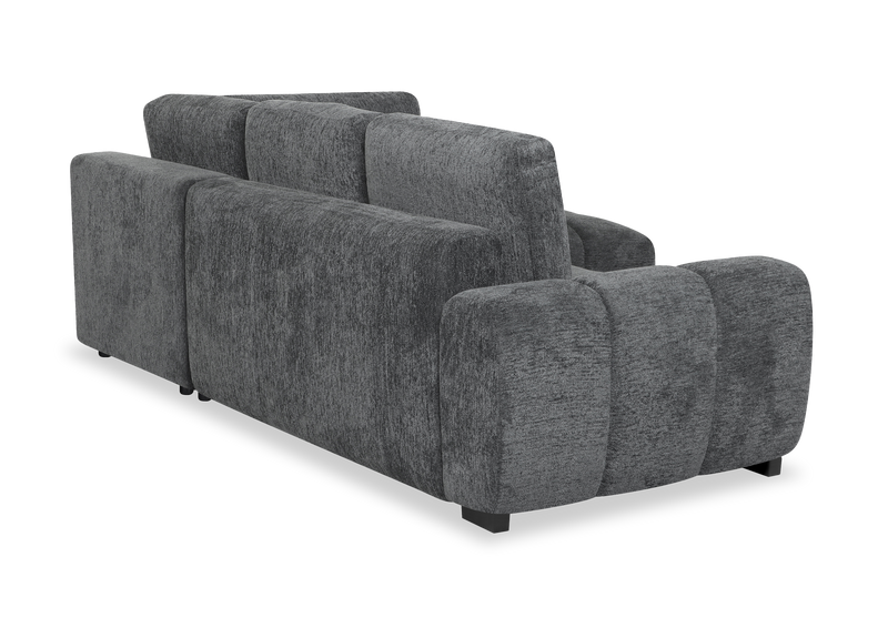 Moonlight _” Fabric Full-Size Sleeper Sofa with Removable Back Cushions –Mineral  