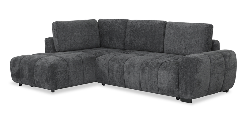 Moonlight Left-facing 2-piece Sleeper Sectional with Storage Chaise – Grey  