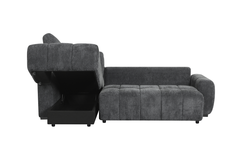 Moonlight Left-facing 2-piece Sleeper Sectional with Storage Chaise – Grey  