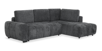 Moonlight Right-facing 2-piece Sleeper Sectional with Storage Chaise – Grey
