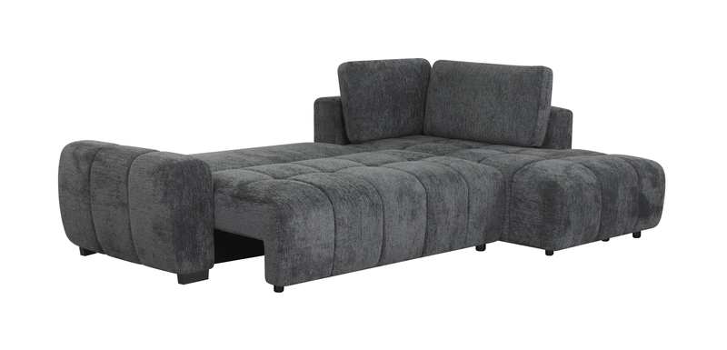 Moonlight Right-facing 2-piece Sleeper Sectional with Storage Chaise – Grey  