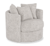 Made in Canada Sofa Lab Customizable Nest 42\" Fabric Swivel Accent Chair – Plush Oyster 