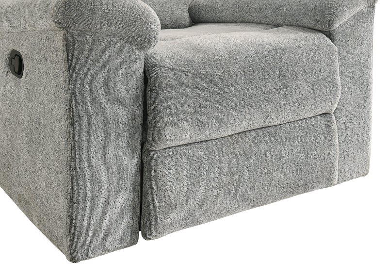 Nick 35.5\" Chenille Fabric Reclining Chair - Grey