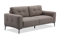 Nola 79.5” Fabric Sofa with Removable Back Cushions – Mocha