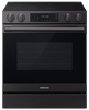 Samsung 6.3 Cu. Ft. Electric Slide In Range with Air Fry Max -  Matte Black Stainless Steel - NSE80H63SEAC | Cuisinière électrique encastrée Samsung de 6,3 pi3 avec friture à air Air Fry Max - acier inoxydable noir mat - NSE80H63SEAC