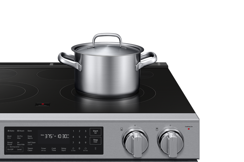 Samsung 6.3 Cu. Ft. Electric Slide In Range with Air Fry Max - Stainless Steel - NSE80H63SRAC