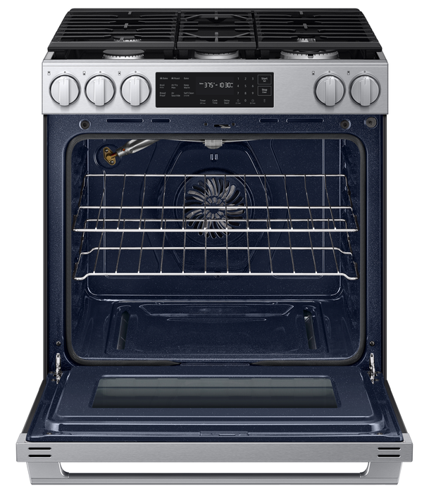 Samsung 6 Cu. Ft. Slide-In True Convection Range with Air Fry Max - Stainless Steel - NSG80H60SRAA 