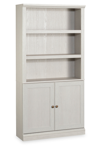 Oryn 35.28” 5-Shelf Bookcase with Storage – Glacier Oak 