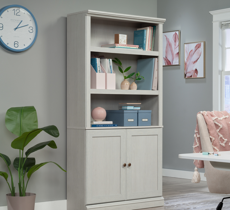 Oryn 35.28” 5-Shelf Bookcase with Storage – Glacier Oak