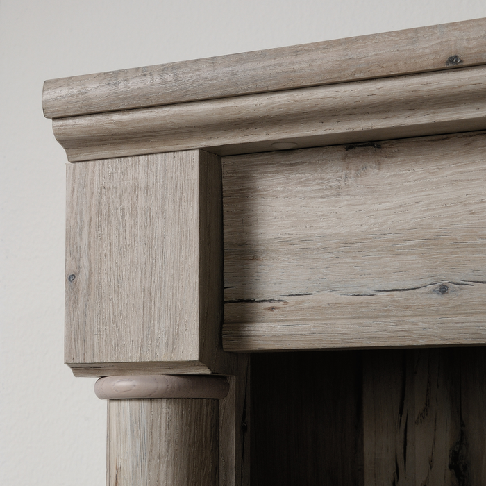 Palladia 29.37” Traditional Bookcase with Storage Cabinet – Split Oak