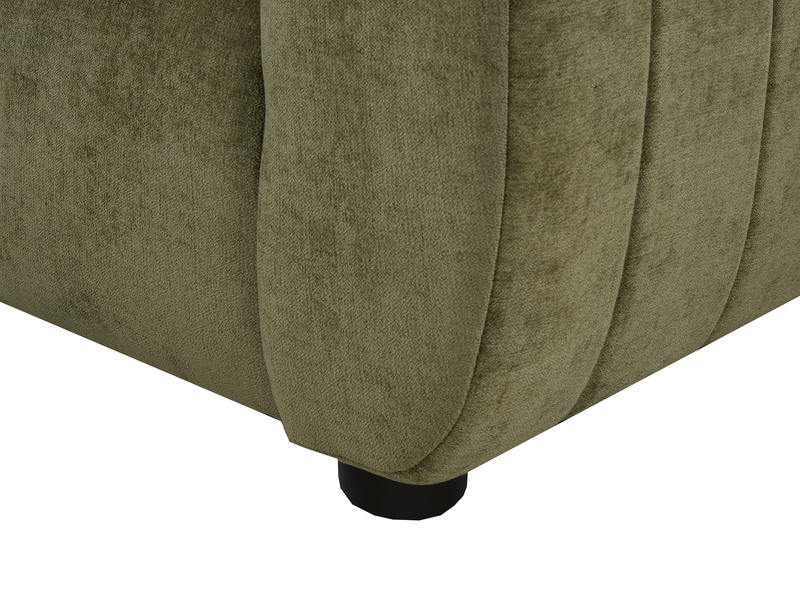 Made in Canada Pebble 70\" Fabric Loveseat with Matching Accent Pillows - Green