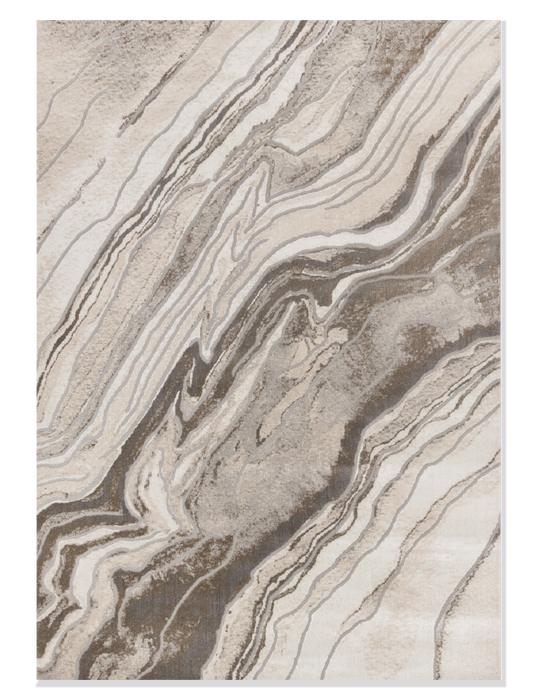 Plasma White Marble Area Rug – 5’3” x 7’7”