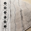 Plasma White Marble Area Rug – 7’10” x 10’6” | Carpette Plasma à motif marbré blanc - 7 pi 10 po x 10 pi 6 po