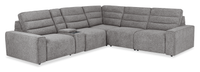 Shaquille O’Neal Home Prestige 6-Piece Sectional with Power Reclining – Grey