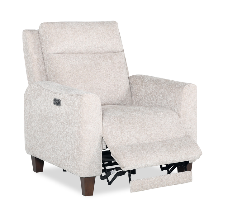 Primrose 35” Chenille Fabric Power Reclining Chair with Power Headrest – Linen