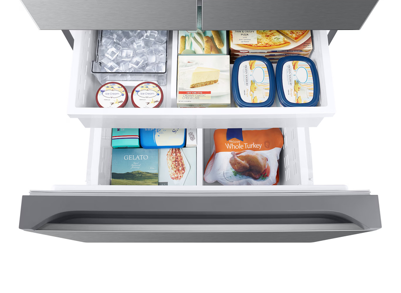 Samsung Bespoke AI 33” 25 Cu. Ft. 3-Door French Door Refrigerator – Stainless Steel - RF25C5A01SRAA