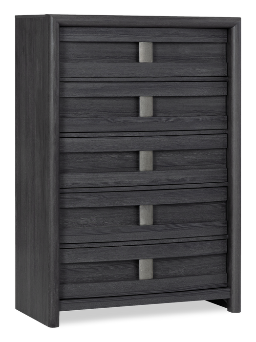 Rocco Bedroom Chest of Drawers, 5-Drawer, 36\"W x 52\"H - Dark Grey