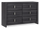 Rocco Bedroom 6-Drawer Dresser, 62"W x 37"H - Dark Grey