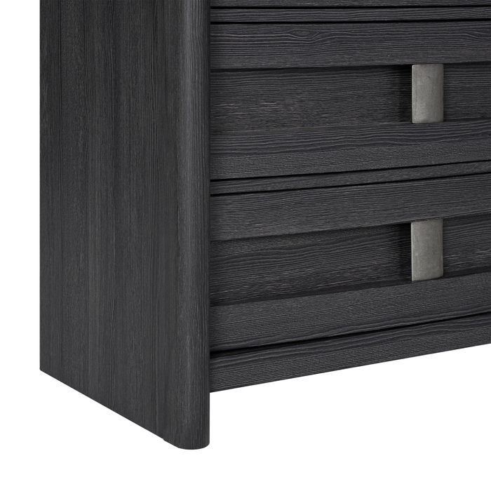 Rocco Bedroom 6-Drawer Dresser, 62\"W x 37\"H - Dark Grey