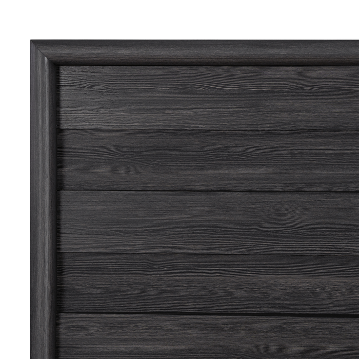 Rocco Storage Bed with 2 Built-In Footboard Drawers & LED Lit Headboard, Dark Grey - King Size