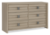 Rocco Bedroom 6-Drawer Dresser, 62"W x 37"H - Light Brown