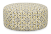 Made in Canada Customizable Sofa Lab Round 38\" Fabric Ottoman – Lemonade Accent Fabric 
