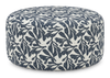 Made in Canada Customizable Sofa Lab Round 38" Fabric Ottoman – Marine Accent Fabric | Pouf courbé personnalisable de Sofa Lab de 38 po fabriqué au Canada en tissu - tissu décoratif Marine