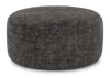 Made in Canada Customizable Sofa Lab Round 38" Fabric Ottoman – Plush Charcoal | Pouf courbé personnalisable de Sofa Lab de 38 po fabriqué au Canada en tissu - Plush Charcoal