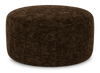 Made in Canada Customizable Sofa Lab Round 38" Fabric Ottoman – Plush Chocolate | Pouf courbé personnalisable de Sofa Lab de 38 po fabriqué au Canada en tissu - Plush Chocolate