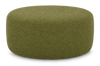 Made in Canada Customizable Sofa Lab Round 38" Fabric Ottoman – Chenille Moss | Pouf courbé personnalisable de Sofa Lab de 38 po fabriqué au Canada en tissu - Chenille Moss