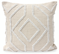 Sadie Fabric Accent Pillow - Beige 