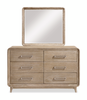 Sasha Bedroom Dresser Mirror - Natural Oak Brown | Miroir de commode de chambre à coucher Sasha - brun chêne naturel