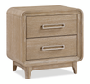 Sasha Bedside 2-Drawer Nightstand, 28\"W x 27\"H - Natural Oak Brown