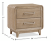 Sasha Bedside 2-Drawer Nightstand, 28"W x 27"H - Natural Oak Brown | Table de nuit Sasha de 28 po (L) x 27 po (H) à 2 tiroirs - brun chêne naturel