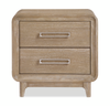 Sasha 6pc Bedroom Set with Fabric Bed, Dresser, Mirror & Nightstand, Natural Oak Brown - Queen Size | Ensemble de chambre à coucher Sasha 6 pièces avec lit en tissu, commode, miroir et table de nuit, brun chêne naturel - format grand lit