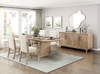 Austin 5pc Extension Dining Set with Table & 4 Chairs, 82-94"W - Taupe & Natural Oak Brown | Ensemble de salle à manger Austin 5 pièces avec table, rallonge de 82 po à 94 po (L) et 4 chaises - taupe et brun chêne naturel
