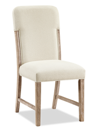 Sasha Dining Chair with Chenille Fabric - Taupe/Natural Oak Brown 