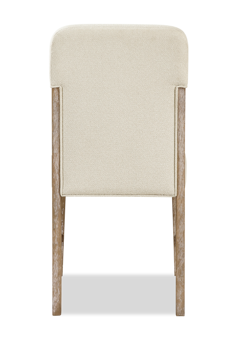 Sasha Dining Chair with Chenille Fabric - Taupe/Natural Oak Brown