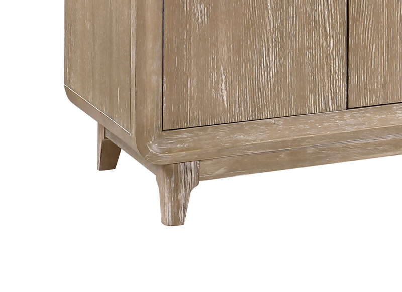 Sasha Dining Server with Storage, 66\"W - Natural Oak Brown