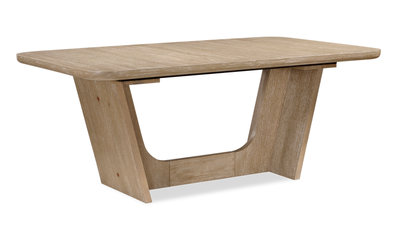 Sasha Extension Dining Table with Trestle Base, 82-94\"W - Natural Oak Brown
