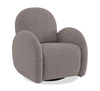 Shay 33\" Chenille Fabric Swivel Glider Reclining Accent Chair - Grey