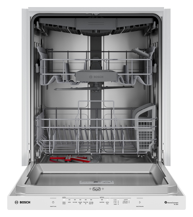 Bosch 300 Series 24\" 46 dBA Built-In Dishwasher – White - SHP53EM2N