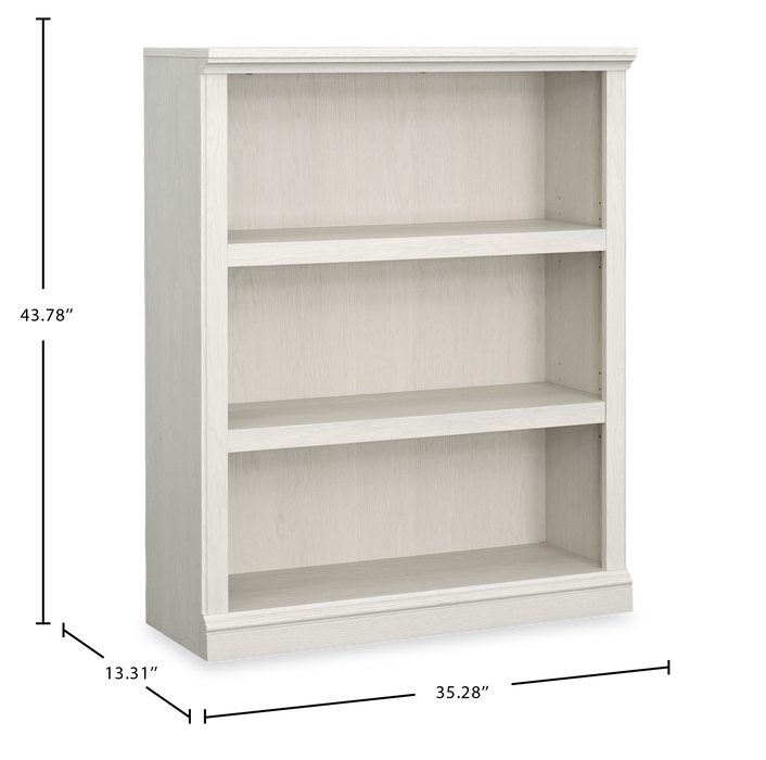 Smyth 35.28” 3-Shelf Bookcase – Glacier Oak\t