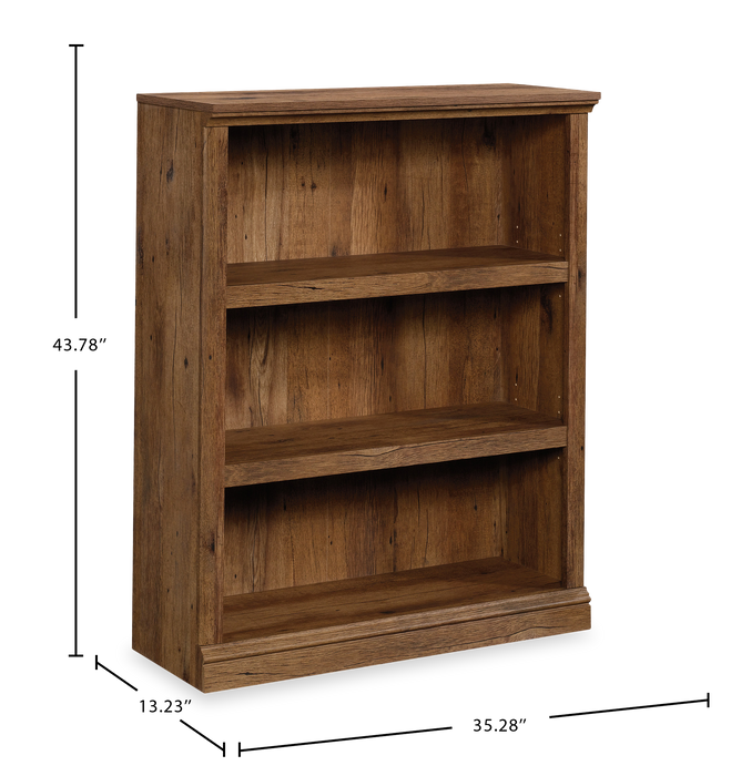 Smyth 35.28” 3-Shelf Bookcase – Vintage Oak