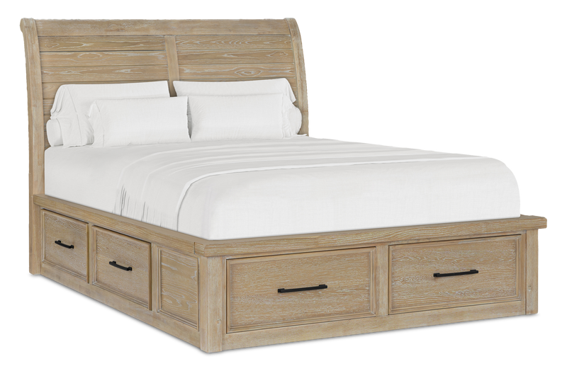 Sonoma Platform Storage Bed with Headboard & Frame, Light Brown - King Size