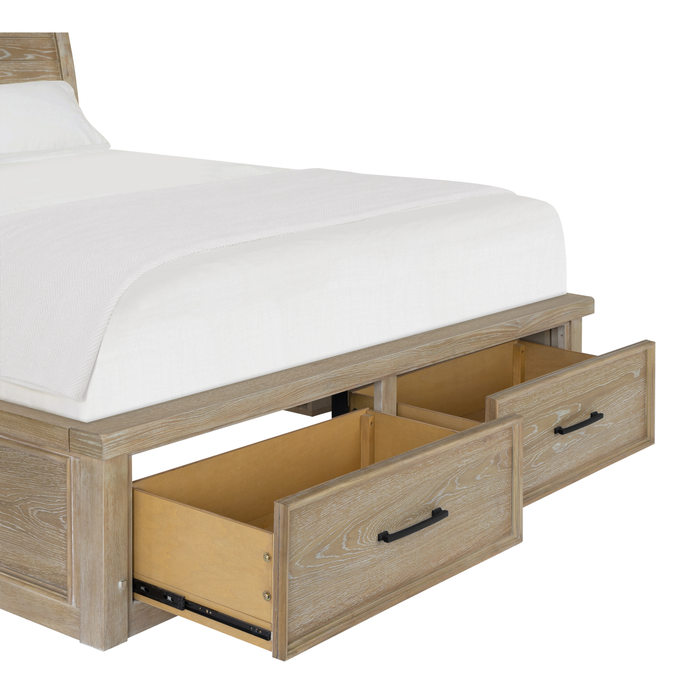 Sonoma Platform Storage Bed with Headboard & Frame, Light Brown - Queen Size