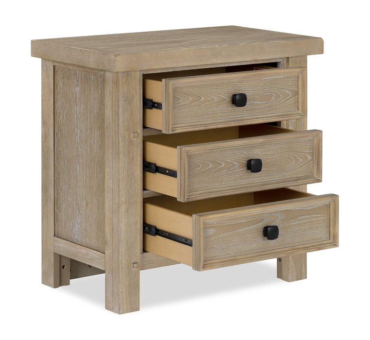 Sonoma Bedside 3-Drawer Nightstand, 28\"W x 28\"H - Light Brown