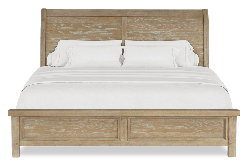 Sonoma 5pc Bedroom Set with Bed, Dresser & Mirror, Light Brown - King Size