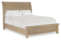 Sonoma Panel Bed with Headboard & Frame, Light Brown - Queen Size