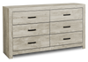 Soren Bedroom 6-Drawer Dresser, 59"W x 33"H - Bleached Oak